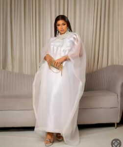 White Luxe Sheer Agbada Set