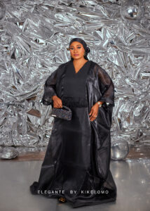 Black Luxe Sheer Agbada Set