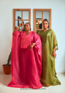 Pink Luxe Sheer Agbada Set